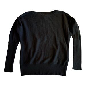 Women's Nicole Miller Cashmere Wide Neck Dolman Batwing Sweater, Black,‎ Size M